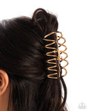 Scalloped Showstopper - Gold - Paparazzi Accessories - Hair Clip - Jewelry with Erin Binford