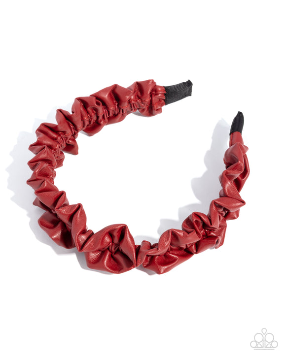 Ruffled Rebel - Red - Paparazzi Accessories - Headband - Jewelry with Erin Binford