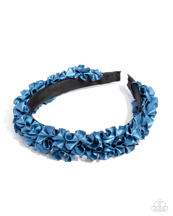Ruffled Recruit - Blue - Paparazzi Accessories - Headband - Jewelry with Erin Binford