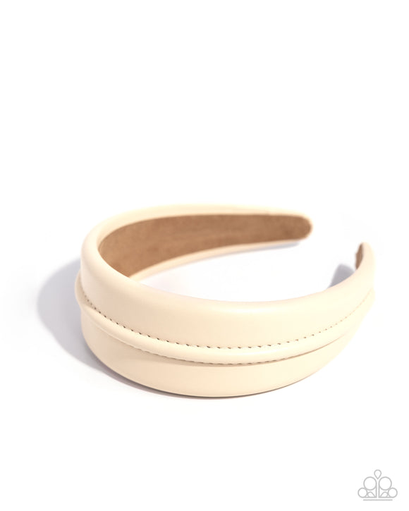 Lovely Lesson - White - Paparazzi Accessories - Headband - Jewelry with Erin Binford