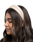 Lovely Lesson - White - Paparazzi Accessories - Headband - Jewelry with Erin Binford