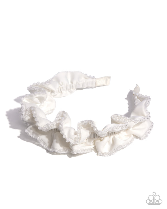 Beaded Broadcast - White-Paparazzi Accessories - Headband - Jewelry with Erin Binford