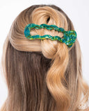 Jovial Jellyfish - Green - Paparazzi Accessories - Hair Clip - Jewelry with Erin Binford