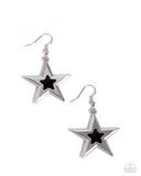 Self-Assured Stars - Black - Paparazzi Accessories - Earring