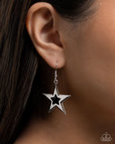 Self-Assured Stars - Black - Paparazzi Accessories - Earring