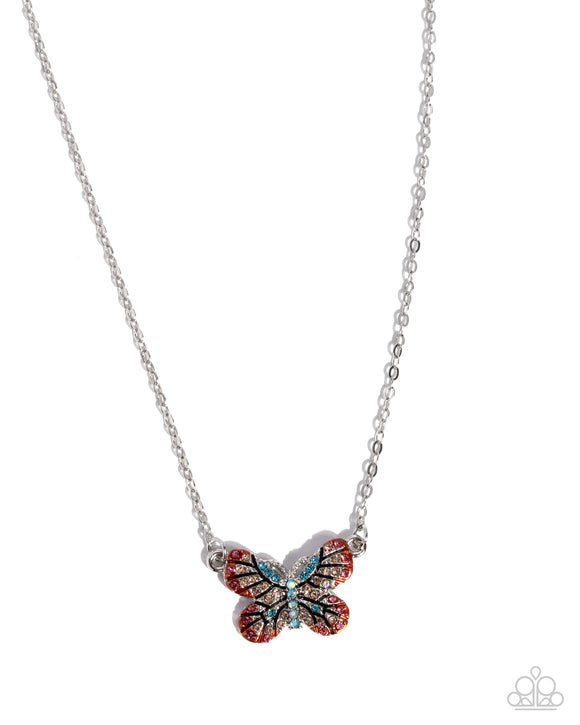 Gliding Glam - Orange - Paparazzi Accessories - Necklace - Jewelry with Erin Binford