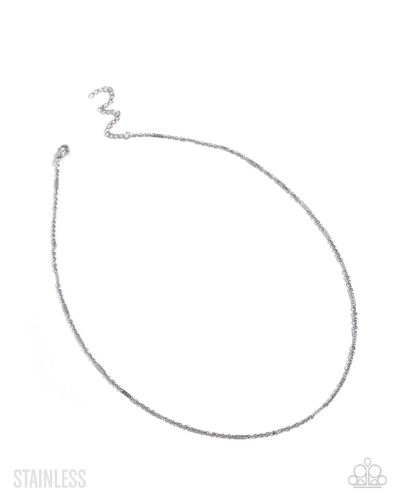 No Drama - Silver - Paparazzi Accessories - Necklace