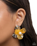 Frank Flowers - Yellow - Paparazzi Accessories - Earring - Jewelry with Erin Binford