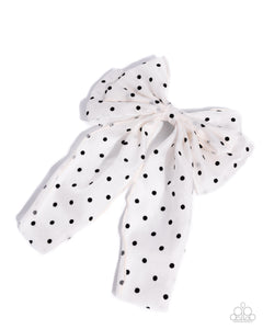Here We BOW Again - White - Paparazzi Accessories - Hair Clip - Jewelry with Erin Binford