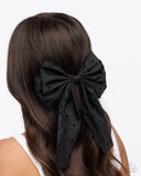 Here We BOW Again - Black - Paparazzi Accessories - Hair Clip - Jewelry with Erin Binford
