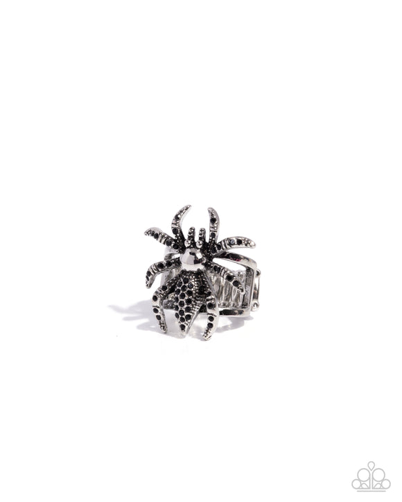 Tarantula Twist - Black - Paparazzi Accessories- Ring - Jewelry with Erin Binford