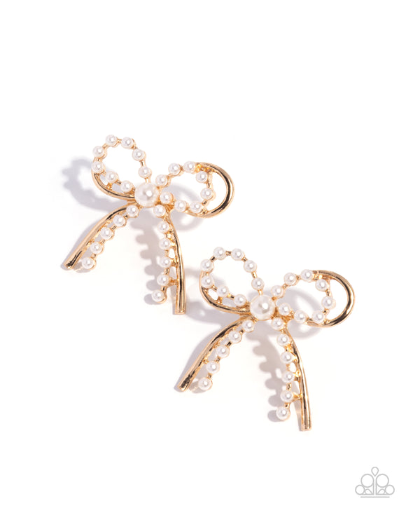 Girly Get Together - Gold - Paparazzi Accessories- Earring