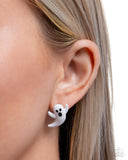 Ghost Hunter - White - Paparazzi Accessories - Earring - Jewelry with Erin Binford