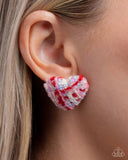 Sweetheart Stitching - Pink - Paparazzi Accessories - Earring - Jewelry with Erin Binford