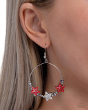 Country Countdown - Red - Paparazzi Accessories - Earring - Jewelry with Erin Binford