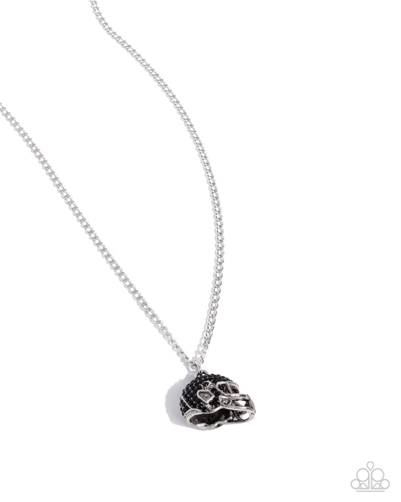 Quarterback Chic - Black - Paparazzi Accessories - Necklace