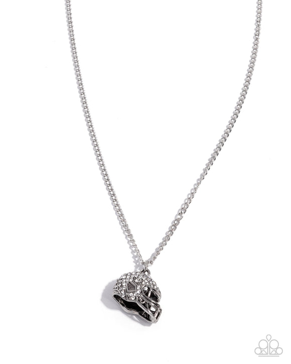 Quarterback Chic - White - Paparazzi Accessories - Necklace - Jewelry with Erin Binford