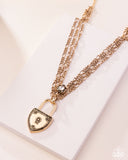 LOCK Show - Gold - Paparazzi Accessories - Necklace