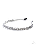 Braided Boarding School - Silver - Paparazzi Accessories - Headband