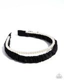 Preppy Palooza - Black - Paparazzi Accessories - Head Band - Jewelry with Erin Binford