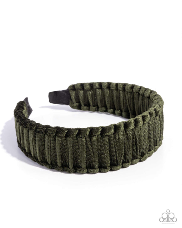 Woven Work - Green - Paparazzi Accessories - Head Band - Jewelry with Erin Binford