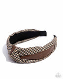 Houndstooth Haute - Brown - Paparazzi Accessories - Headband - Jewelry with Erin Binford