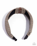 Houndstooth Haute - Brown - Paparazzi Accessories - Headband - Jewelry with Erin Binford