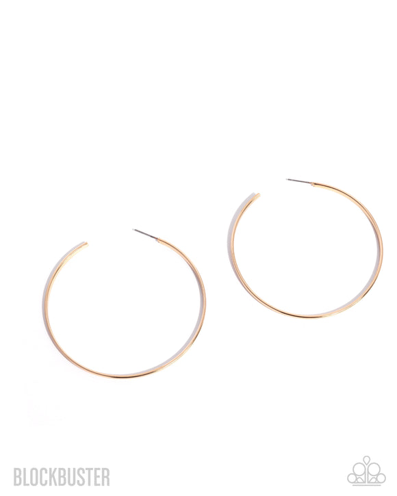Basic Bombshell - Gold - Paparazzi Accessories - Earring