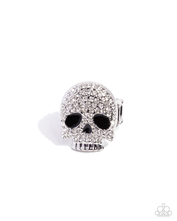 Skeleton Shimmer - White - Paparazzi Accessories - Ring