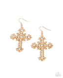 Heavenly Hosts - Gold - Paparazzi Accessories - Earring