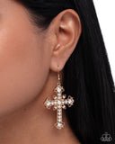Heavenly Hosts - Gold - Paparazzi Accessories - Earring