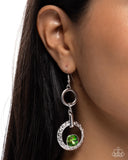 Center Cascade - Green - Paparazzi Accessories - Earring - Jewelry with Erin Binford