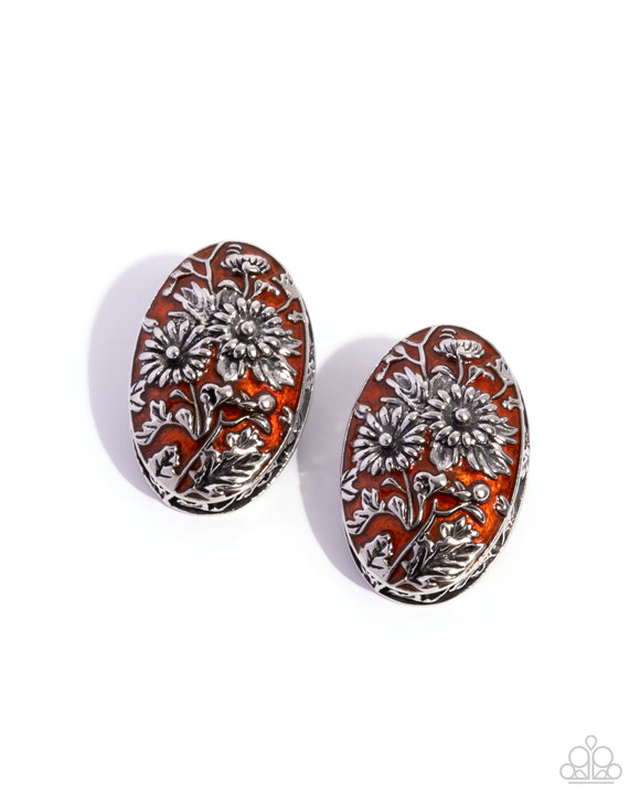 Portrait of Perfection - Orange - Paparazzi Accessories - Earring - Jewelry with Erin Binford
