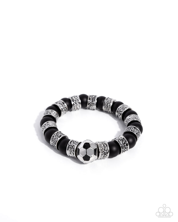 Soccer Champ - Black - Paparazzi Accessories - Bracelet