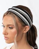 Striped Symphony - Black - Paparazzi Accessories - Headband