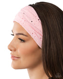 Eyelet Elegance - Pink - Paparazzi Accessories -Headband