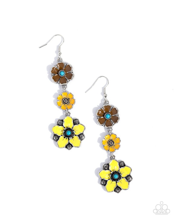 Floral Flock - Yellow - Paparazzi Accessories - Floral Flock - Jewelry with Erin Binford