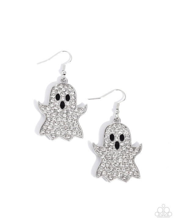 Ghost Town - White - Paparazzi Accessories - Earring - Jewelry with Erin Binford