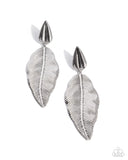 Loamy Leaves - Silver - Paparazzi Accessories - Earring - Jewelry with Erin Binford
