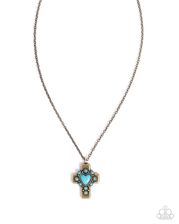 Heavenly Color - Brass - Paparazzi Accessories - Necklace