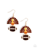 Turkey Bowl - White - Paparazzi Accessories - Earring - Jewelry with Erin Binford