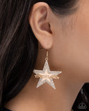 Touchdown Tribute - Gold - Paparazzi Accessories - Earring - Jewelry with Erin Binford