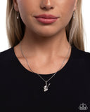 Hockey Game - White - Paparazzi Accessories - Necklace