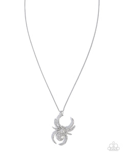 Spider Story - White - Paparazzi Accessories - Necklace - Jewelry with Erin Binford