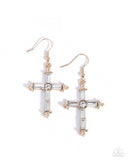 Heavenly Homage - Gold - Paparazzi Accessories -Earring - Jewelry with Erin Binford