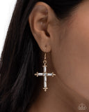 Heavenly Homage - Gold - Paparazzi Accessories -Earring - Jewelry with Erin Binford