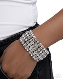 Exuberant Elegance - White - Paparazzi Accessories - Bracelet