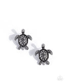 Turtle Taste - Silver - Paparazzi Accessories - Earring - Jewelry with Erin Binford