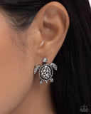 Turtle Taste - Silver - Paparazzi Accessories - Earring - Jewelry with Erin Binford