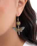 Dragonfly Devotion - Green - Paparazzi Accessories - Earring - Jewelry with Erin Binford